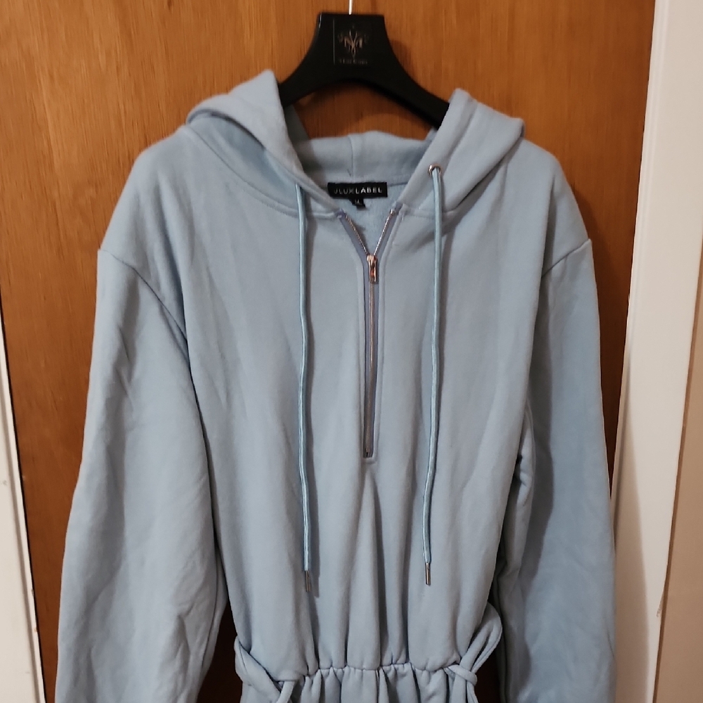 JLUXLABEL Light Blue Hoodie Jacket